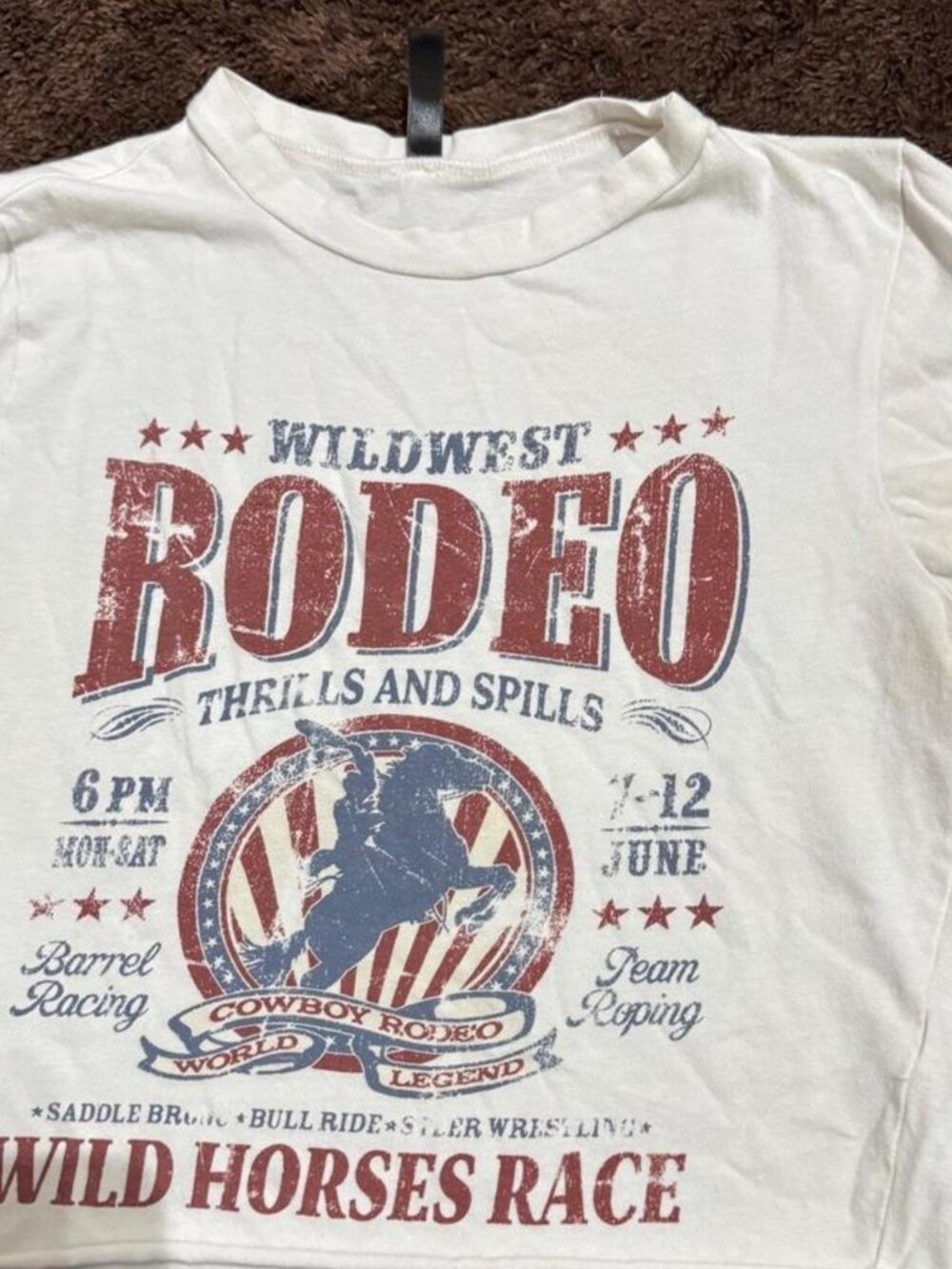 White Western Rodeo Crop Top